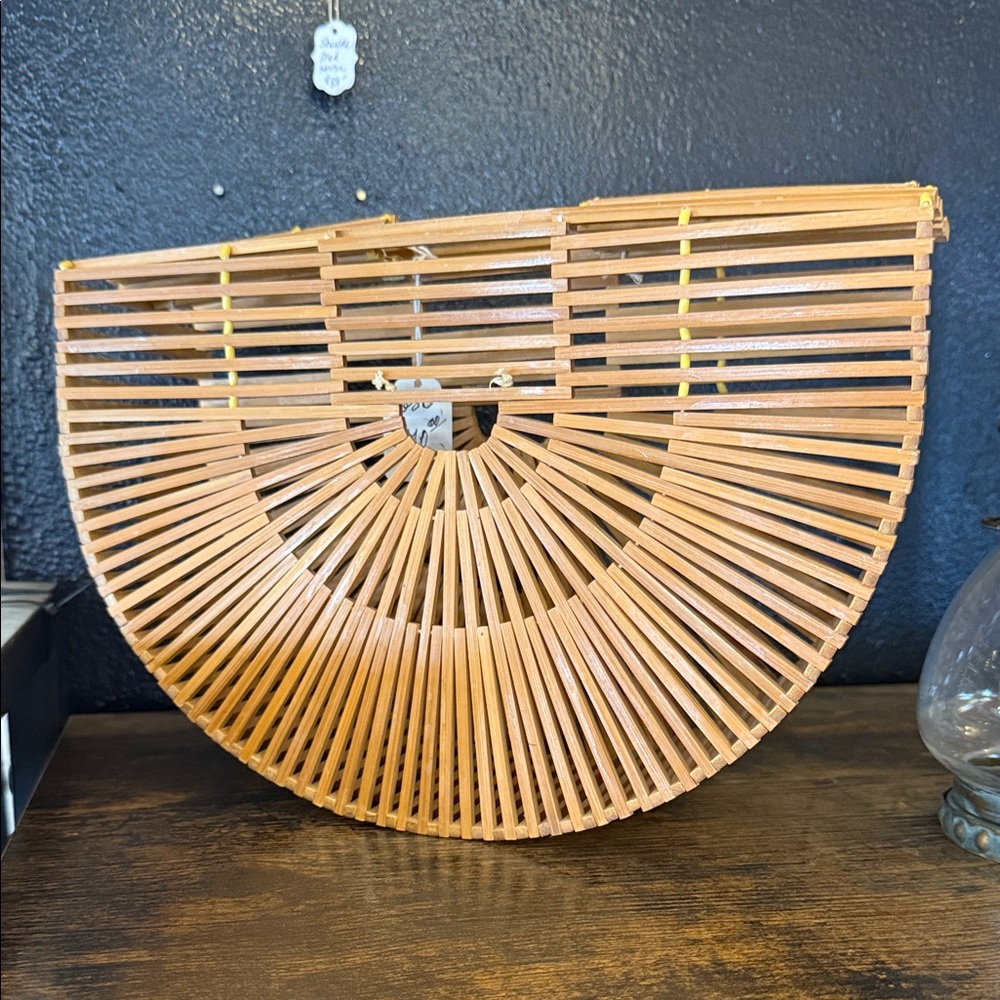 Bamboo Half-Moon Handbag